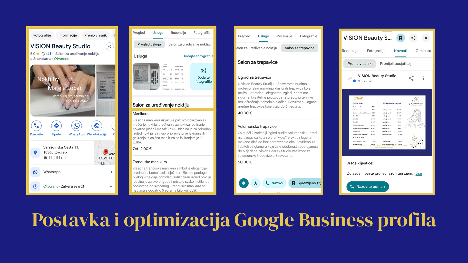 Postavka i optimizacija Google businesse profila