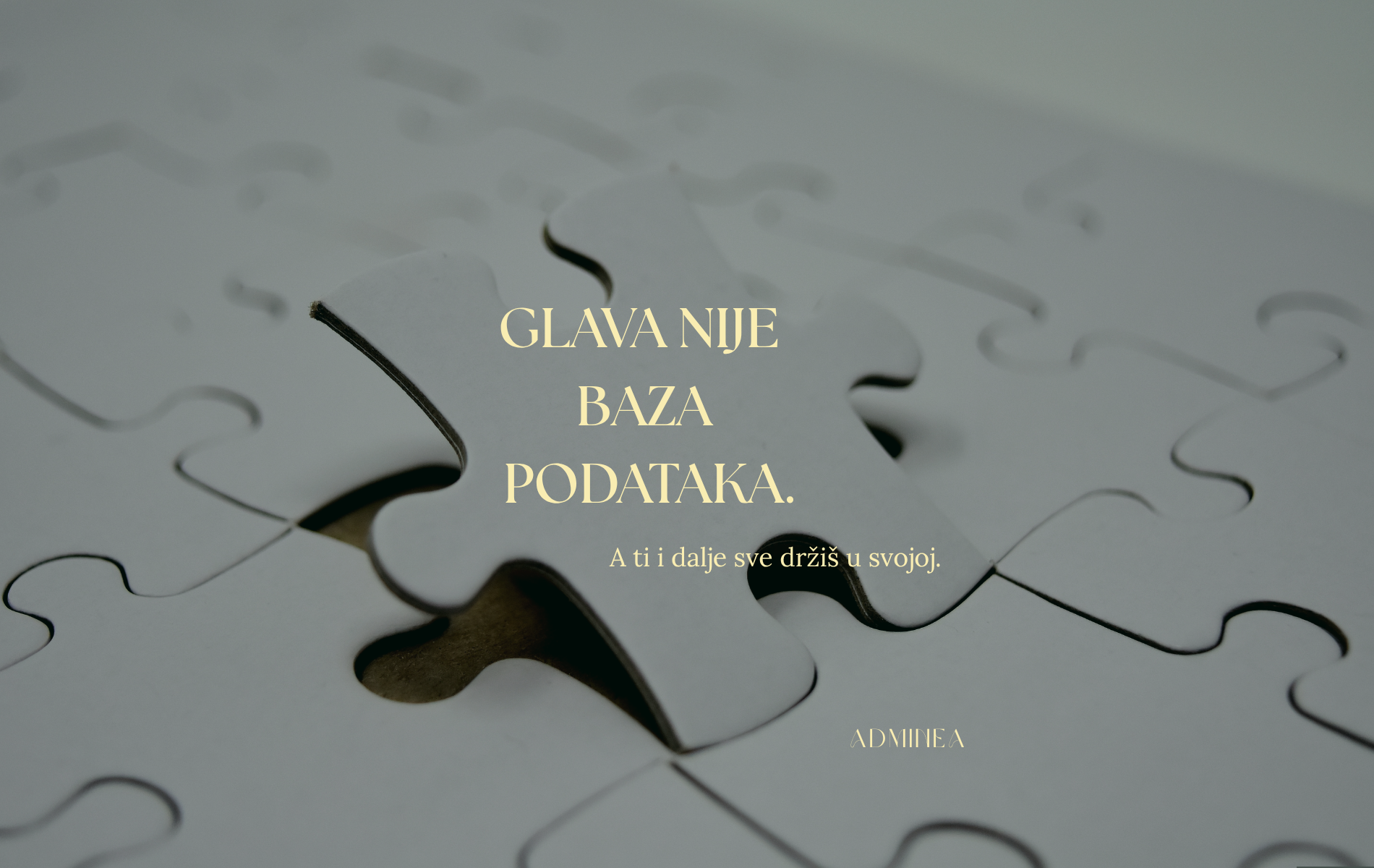 GLAVA NIJE BAZA PODATAKA.
